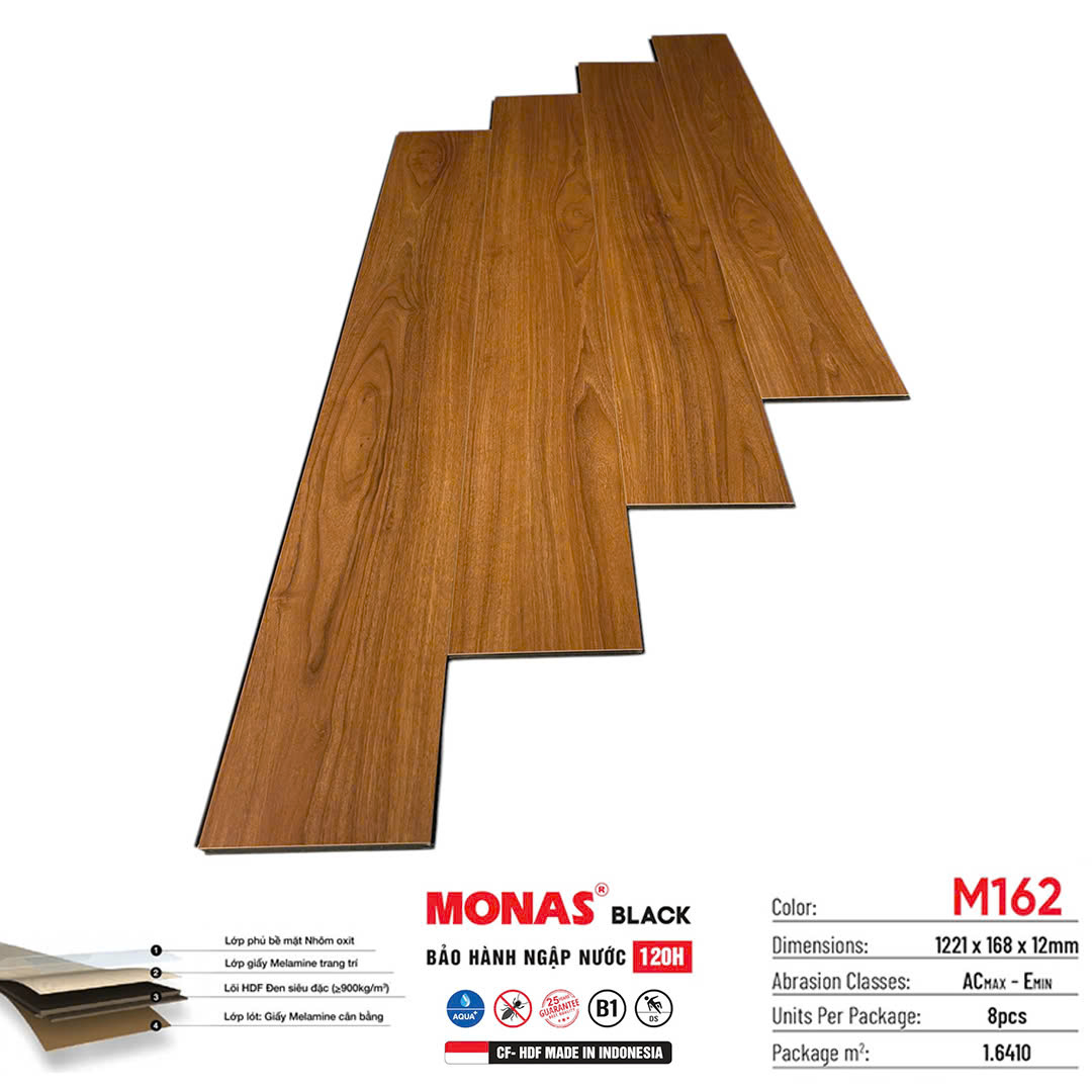 Sàn gỗ Sàn gỗ cốt đen M162 - Chịu nước 120H